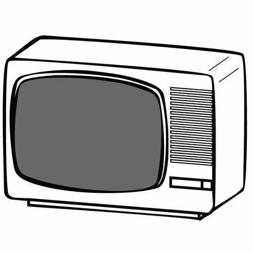 TV set monochrome art