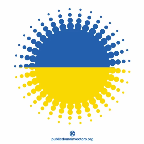 Flag of Ukraine halftone element