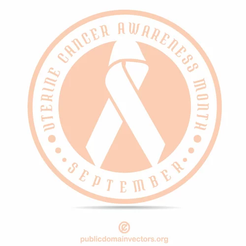 Uterine cancer ribbon sticker