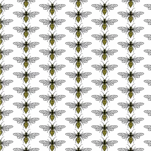 Seamless pattern with wasps