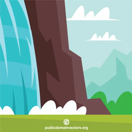 Waterfall clip art vector