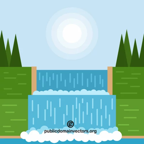 Waterfall vector clip art