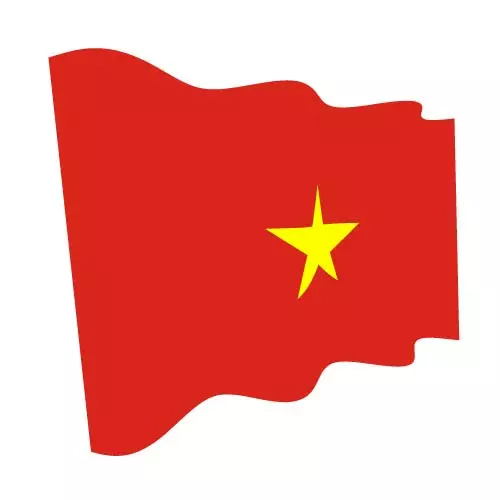 Waving flag of Vietnam