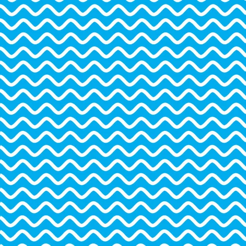 Wavy white lines on blue background