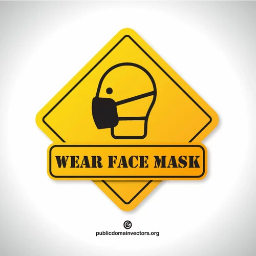 Wear face mask sign