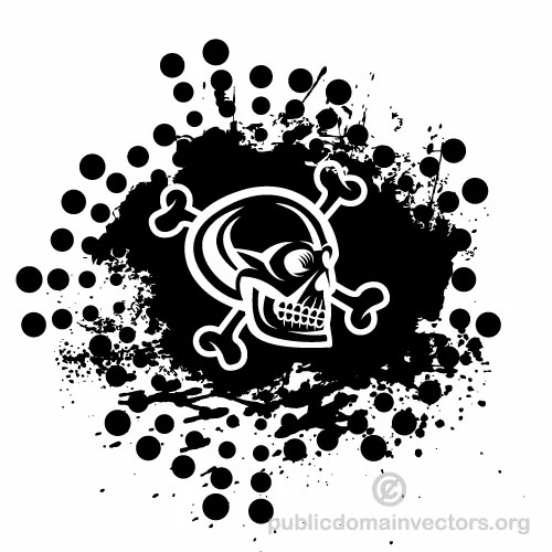 White skull vector illustration