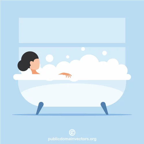 Woman in bathtub