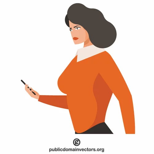 Woman with mobile phone