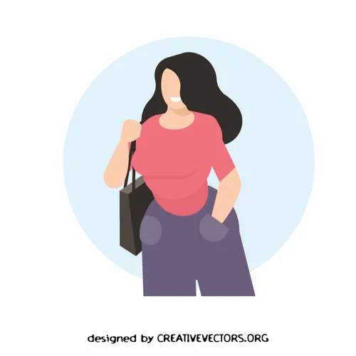 Woman with a fashionable bag