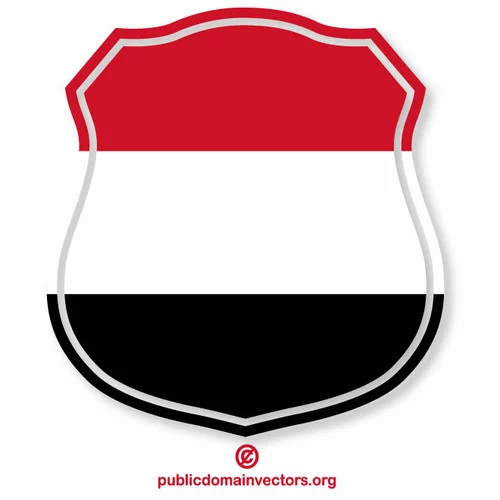 Yemen flag heraldic emblem