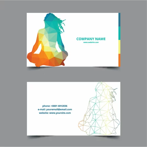 Yoga class business card template