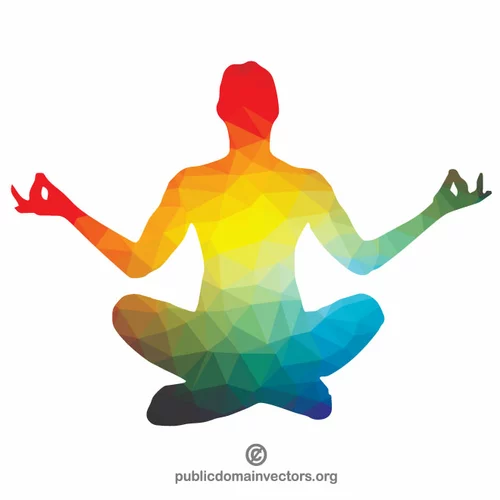 Yoga lotus pose silhouette