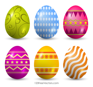 Easter eggs vector pack