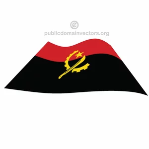 Waving Angolan flag vector