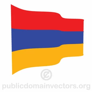 Wavy Armenian flag vector