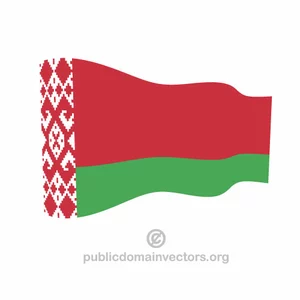 Wavy vector flag of Belarus