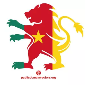 Cameroon flag crest vector