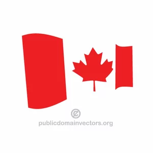 Waving Canadian vector flag