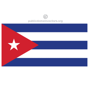 Cuban vector flag