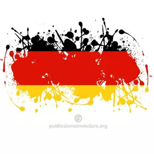 German flag in paint splatter shape