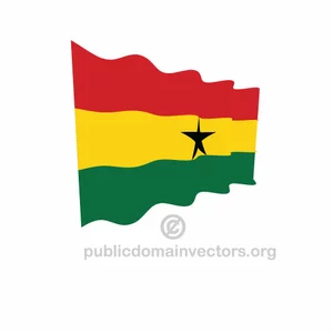 Waving vector flag of Ghana