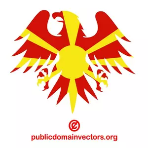 Macedonian flag in eagle shape