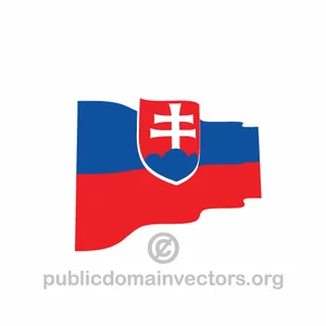 Slovakian wavy vector flag