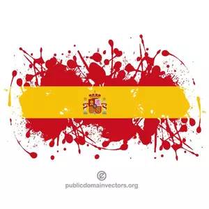 Spanish flag ink splatter