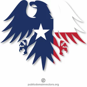 Texas flag heraldic eagle