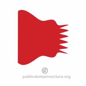 Waving Bahrain vector flag
