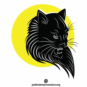 Rabid black cat