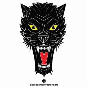 Black wolf clip art