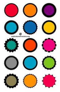 Blank stickers vector pack