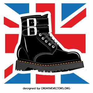 Boot shoe with UK flag