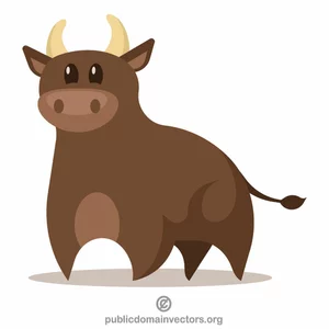 Bull cartoon clip art vector