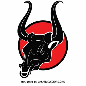 Bull head silhouette