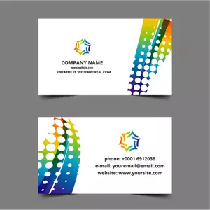 Business card layout design in vector format