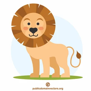 Lion cartoon vector clip art