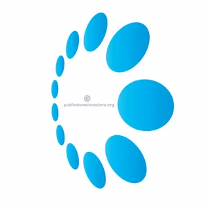 Blue dots vector shape