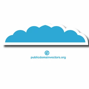 Blue cloud vector image