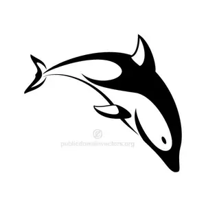Dolphin monochrome image