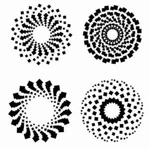 Circular square patterns