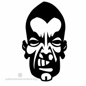 Angry face vector