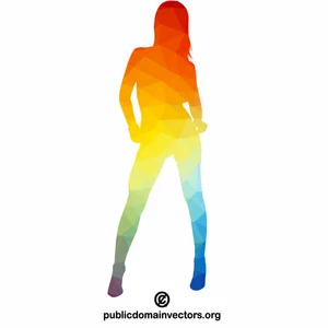 Cool woman silhouette