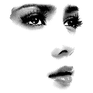 Female face vector clip art