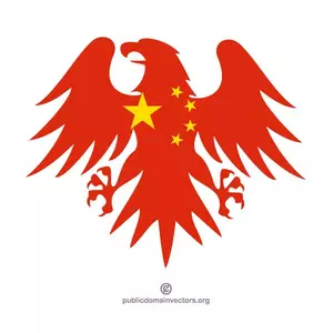 Chinese flag inside eagle shape