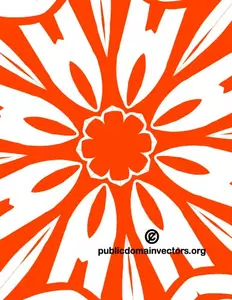 Orange flower vector clip art
