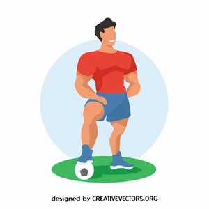 Football player with a ball