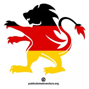 German flag in lion shape