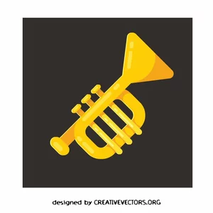 Golden trumpet icon